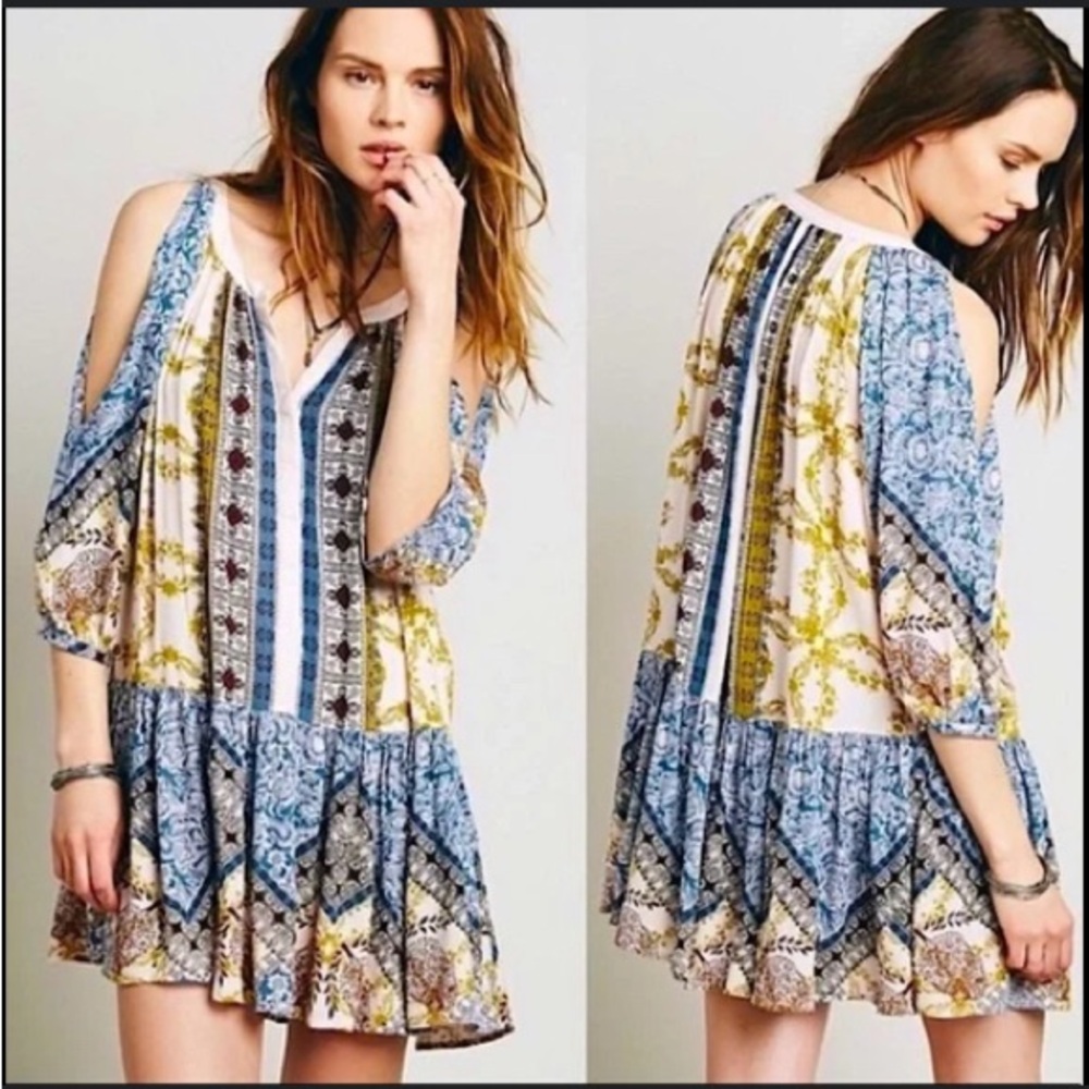 FREE PEOPLE Portobello Road Cold Shoulder Dress/Top XS